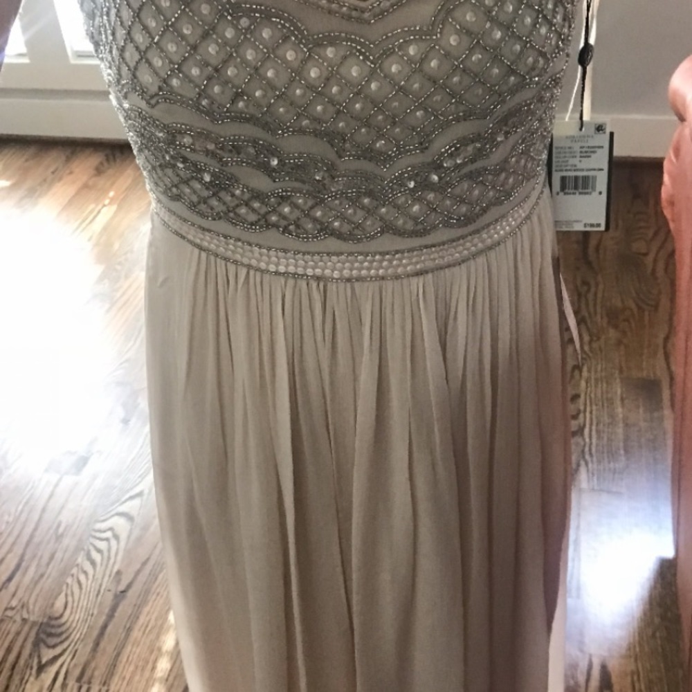 Adrianna Papell Beaded Chiffon Gown